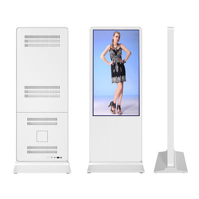 China 2020 55inch smart thin indoor advertising display screen kiosk with brochure holder supplier