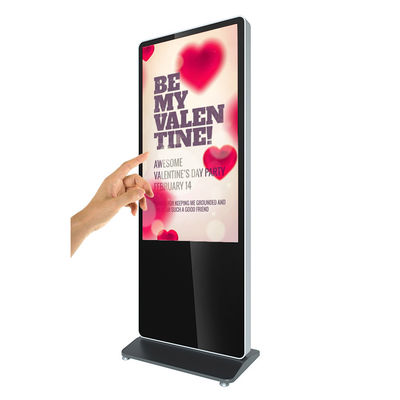 China 49 inch indoor lcd landscape touch screen advertising floor standing displays kiosk player supplier