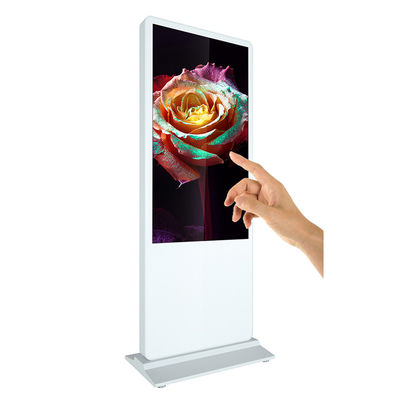 China 43inch HD custom led screen all size floor standing touch screen kiosk on wheels supplier